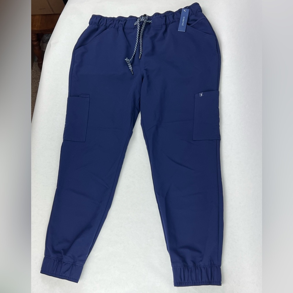 NWT Jaanuu 5-packet skinny scrub joggers, navy petite large